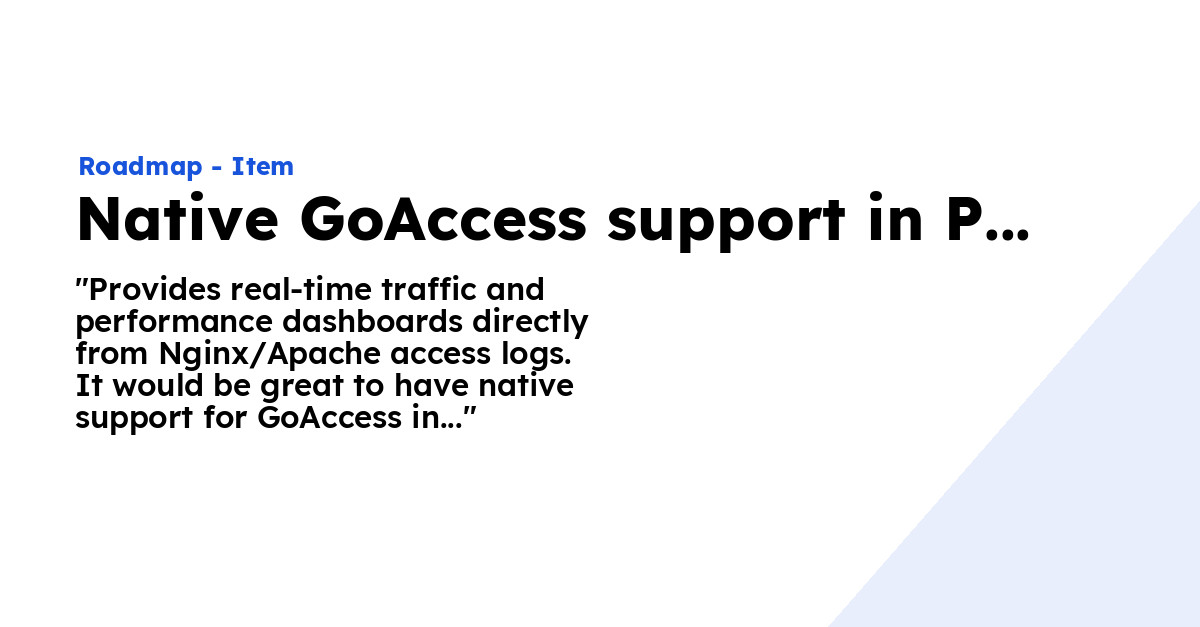 Native GoAccess support in Ploi real-time traffic and performance ...