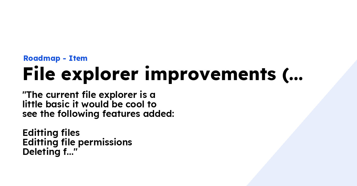 File explorer improvements (delete & edit files and permissions) Ploi