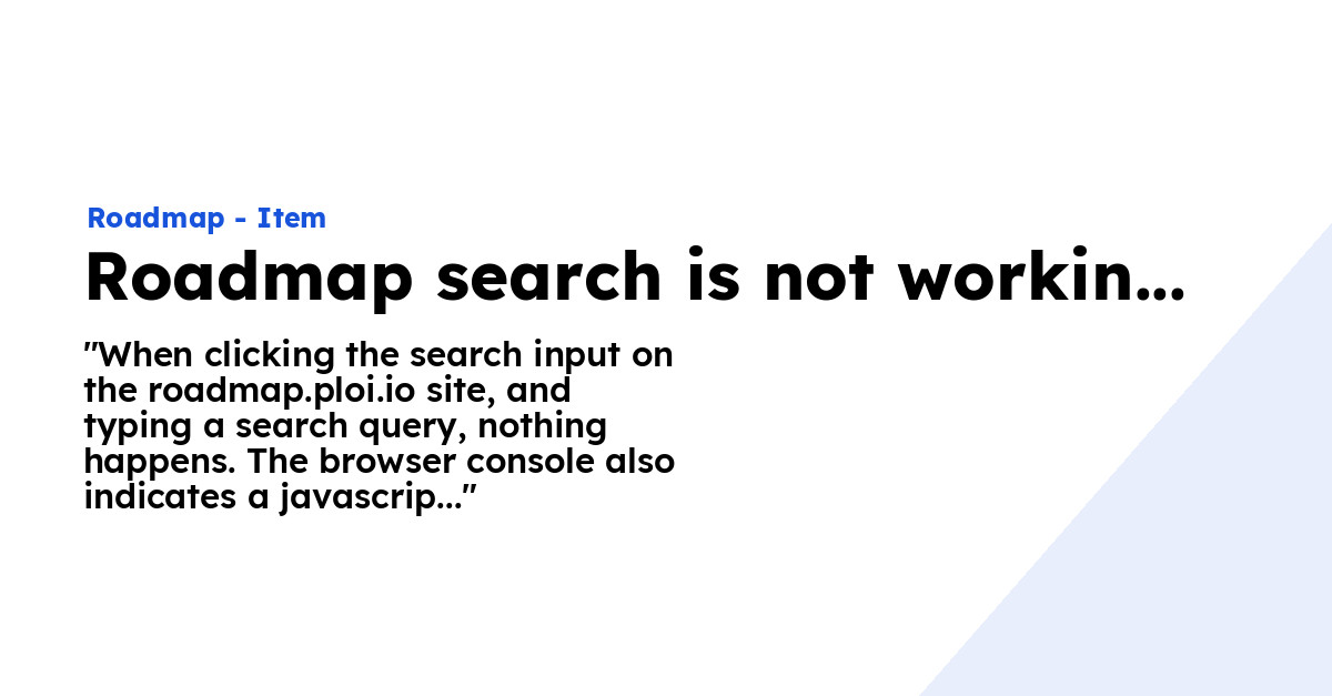 Search Is Not Working