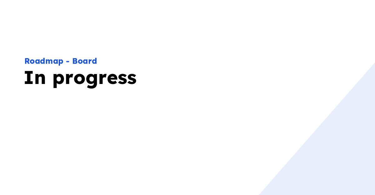 Sites - In progress - Ploi Roadmap